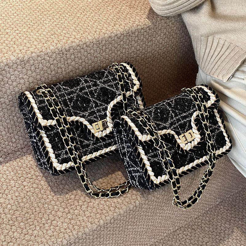 好货韩国毛呢小香风包包女士2025新款时尚链条斜挎包百搭高级感小,箱包皮具/热销女包/男包,小方包,淘宝优惠券,粉丝福利购,淘宝优惠卷