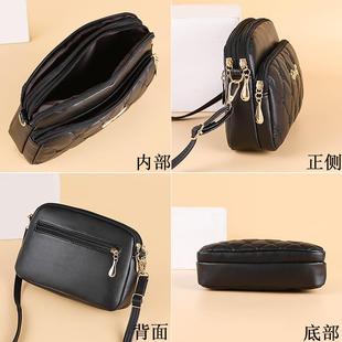 好货真皮质感2025新款菱格小包包女迷你手机包韩版百搭单肩斜挎小