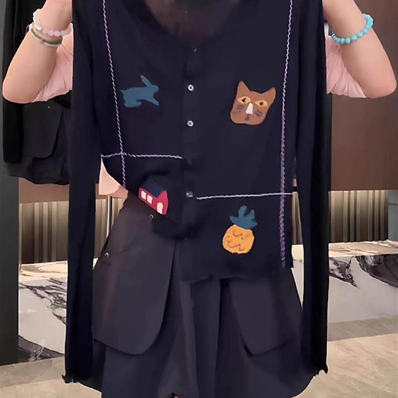 好货大码女装韩系巨好看长袖针织衫2025秋季新款胖mm显瘦遮肉开衫