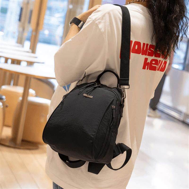 好货双肩包新款时尚百搭潮旅行大容量背包女士书包斜挎单肩轻便包