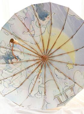 梦幻紫色16骨三折手开轻抗风防晒防紫外线彩胶晴雨两用遮阳太阳伞