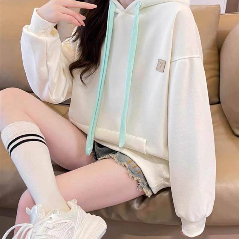 好货12岁女大童韩版宽松连帽卫衣13少女15初中学生中长款秋季新款