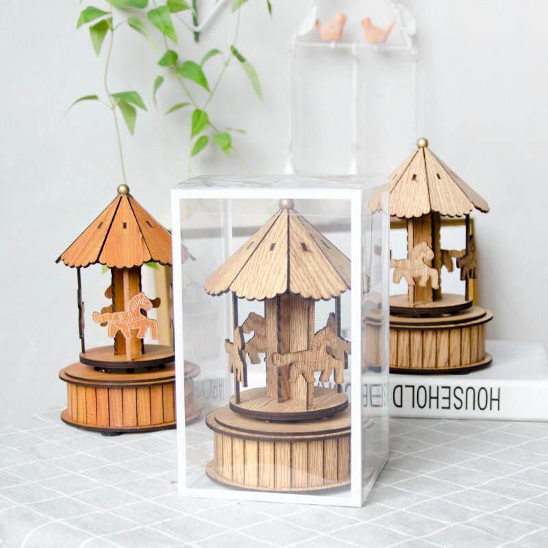 天空之城旋转木马音乐盒机械机芯八音盒儿童女生生日礼物