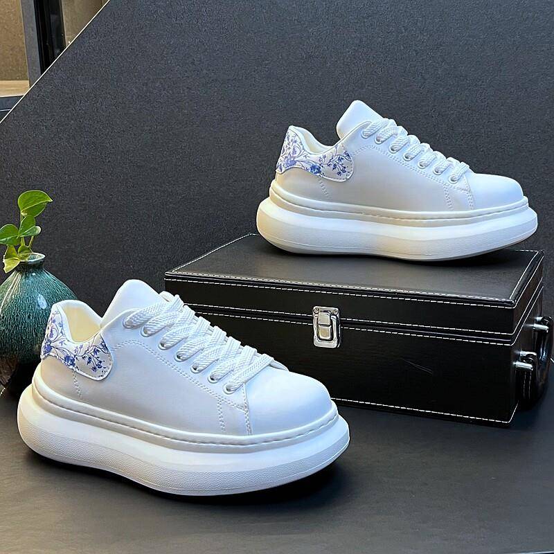 新品男鞋增高小白鞋秋季新款板鞋韩版潮流百搭白色休闲鞋个性时尚