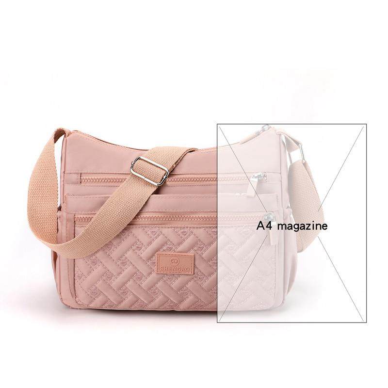 好货牛津布斜挎包女士新款大容量休闲尼龙帆布中老年妈妈包女包单