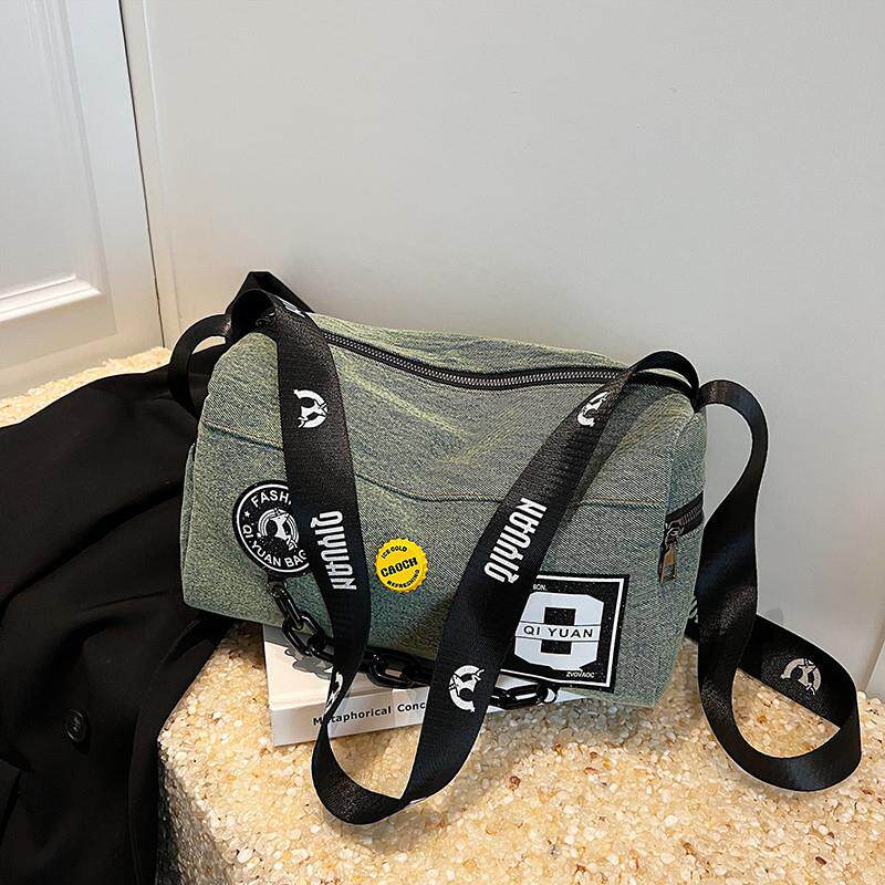 好货2025新款潮牛仔布包女包休闲百搭单肩斜挎包轻便大容量女士枕