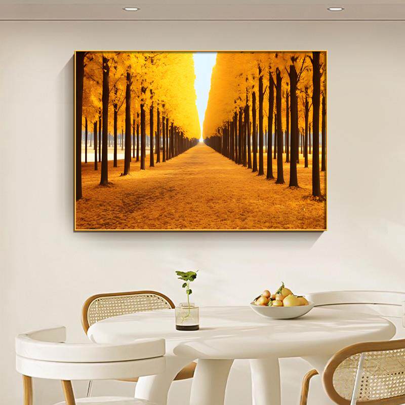 推荐黄金满地电表箱挂画现代简约轻奢高级感配电箱盒盖遮挡装饰画