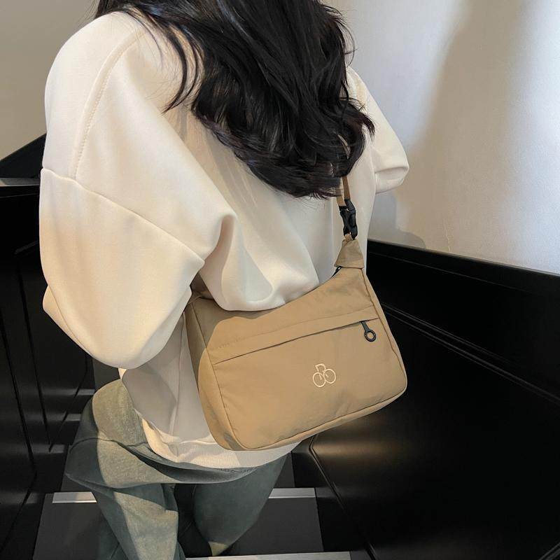 好货简约通勤帆布小包包女2025新款时尚休闲腋下包冬季百搭单肩斜