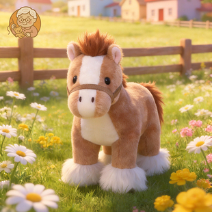 2026马年吉祥物公仔小马毛绒玩具可爱新年玩偶娃娃公司年会生肖马