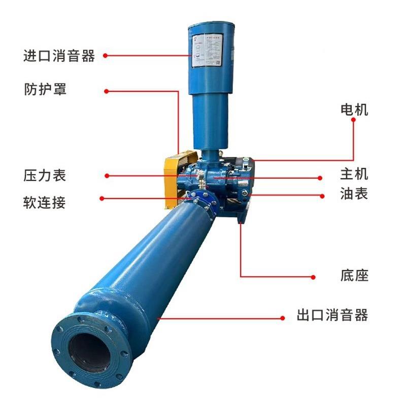 【折扣价】罗茨风机水曝气鱼三塘增氧泵水污产鼓养殖风量大噪音低