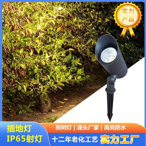 射灯插地投光灯户外防水IP65墙壁射灯长桥梁楼面 草坪灯地插灯