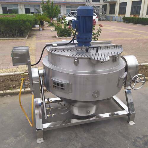 400L燃气麻辣烫底料炒料机 全自动熬红油辣椒酱设备 红油熬制锅