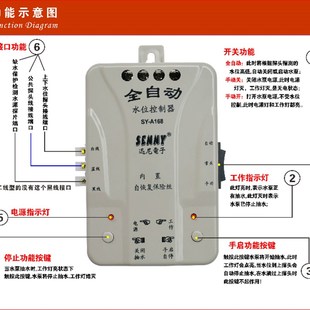 水塔水箱自动上水开关 全自动电子水位控制器 抽水泵浮球液位开关