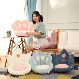 榻榻米坐垫靠背一体地上蒲团懒人坐墩卧室家用地板屁垫椅子厚垫子