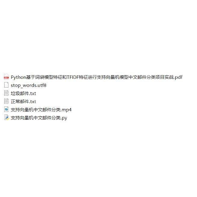 Python基于词袋模型和TFIDF支持向量机模型中文邮件分类项目实战