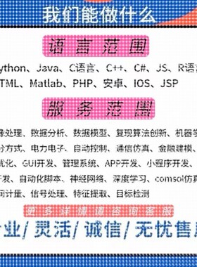 matlab代编程序代做python代码编写深度学习图像信号处理通信彷真