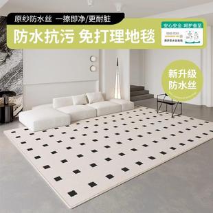 轻奢高级感沙发可擦免洗家用卧室地毯 客厅防水防污地毯2024新款