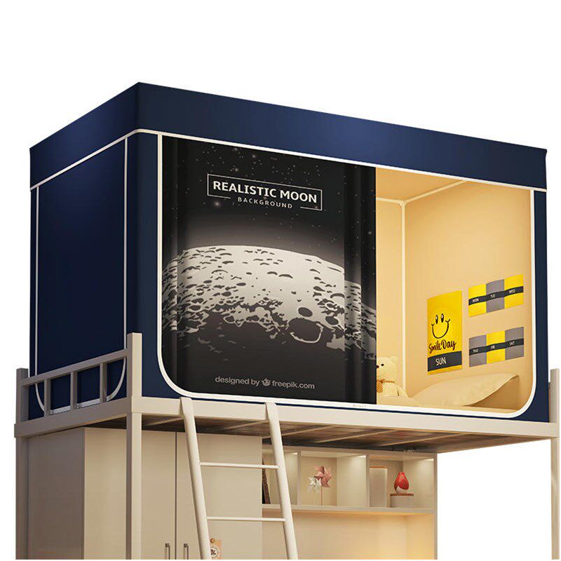 男生宿舍上下铺蚊帐大学生床帘0.9上下铺无涂层强遮光一体式支架8