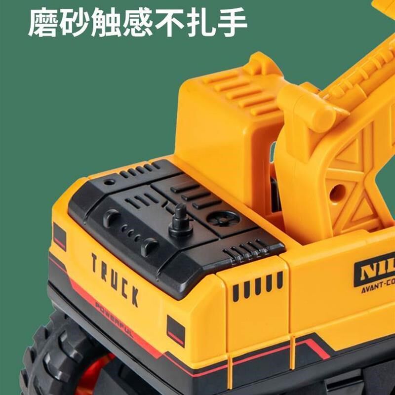 宝宝玩具车男孩推土机惯性工程车儿童挖掘机小汽车小孩挖土机红色