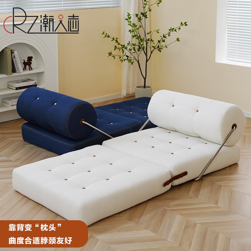简约豆腐块模块沙发日式小户型客厅折叠单人椅网红懒人布艺沙发床