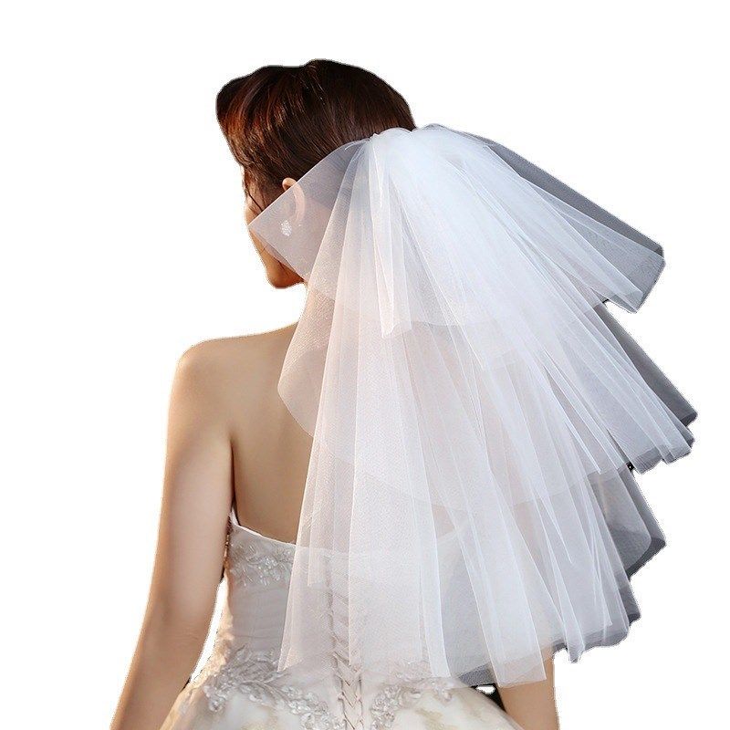 新品披发新款新娘结婚头纱短款四层蓬蓬素纱韩式简约旅拍超仙网红,服饰配件/皮带/帽子/围巾,头纱,淘宝优惠券,粉丝福利购,淘宝优惠卷
