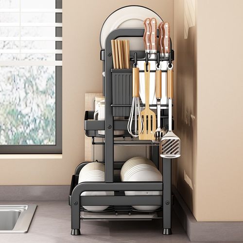 碗碟碗盘收纳架碗筷沥水架厨房置物架家用多功能放碗架碗筷收纳盒