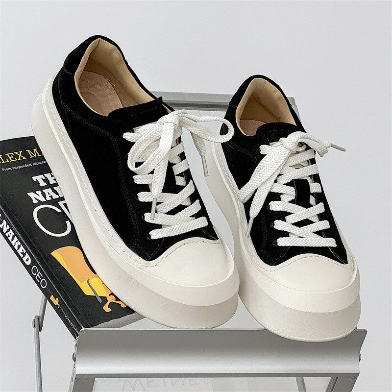 小众厚底增高板鞋男2024新款时尚百搭轻便运动休闲鞋77761-J
