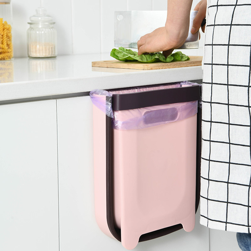 厨房壁挂式垃圾桶家用分类折叠橱柜门厨余垃圾悬挂收纳桶干湿分离,家庭/个人清洁工具,垃圾桶,淘宝优惠券,粉丝福利购,淘宝优惠卷