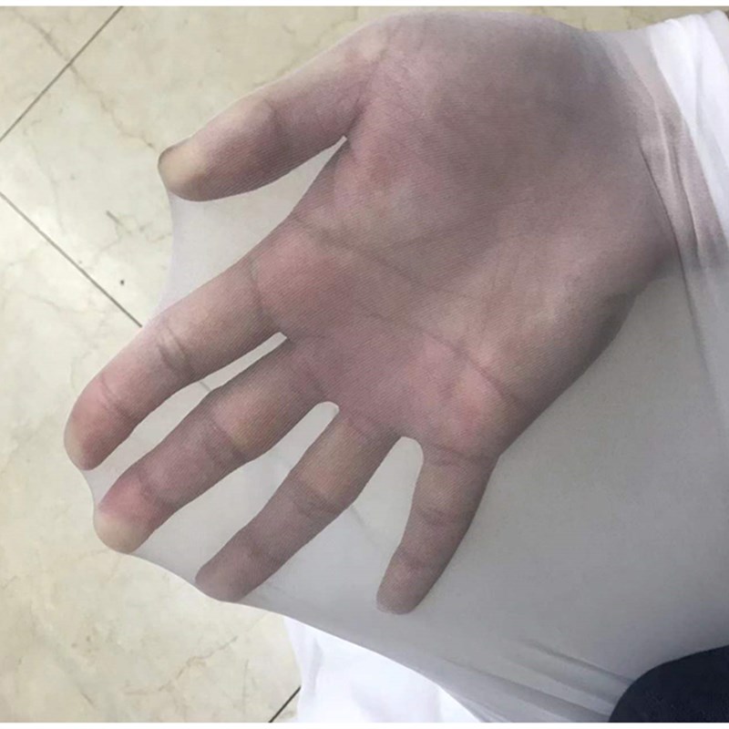 白色薄透四面高弹力丝袜氨纶布料软糯亲肤紧身娃衣随心裁面料