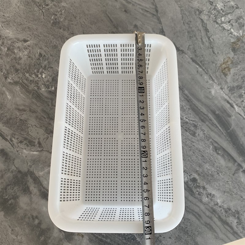 加密塑料篮子加厚长方形收纳框厨房沥水篮水果篮洗菜篮小孔淘新款
