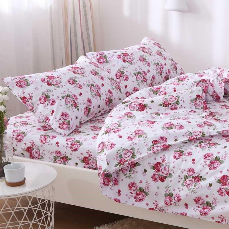 被罩单件 单人150x200白底大花被套全棉双人180x200x230欧式