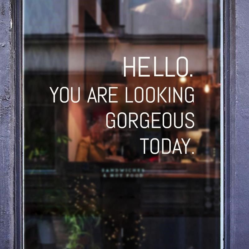 .你好英文字母墙贴纸服装奶茶咖啡店铺橱窗玻璃门贴背景墙面装饰,家居饰品,软装墙贴,淘宝优惠券,粉丝福利购,淘宝优惠卷