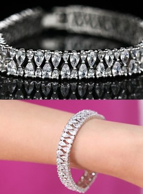 水晶手链a女日韩版简约学生森系闺蜜个性超闪亮韩国满钻百搭配饰