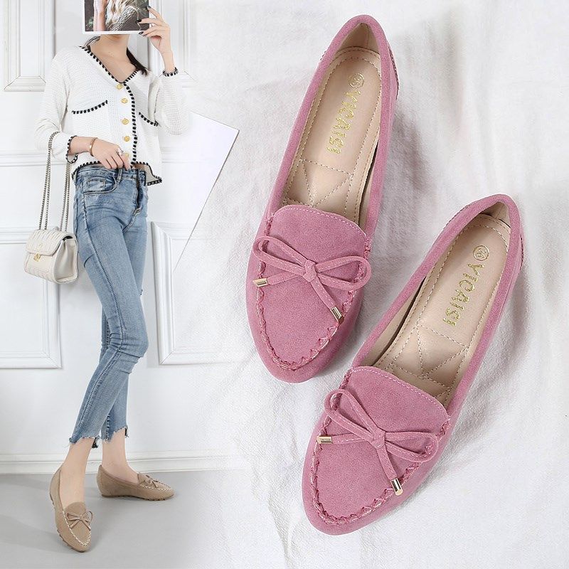 内增高单鞋女2024春季新款女鞋软底浅口百搭尖头工作鞋坡跟豆豆鞋,女鞋,浅口单鞋,淘宝优惠券,粉丝福利购,淘宝优惠卷