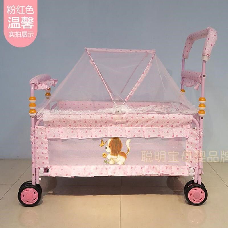 婴儿车床两用一体新款铁小手推床宝宝睡篮欧推车便携bb多功能新款