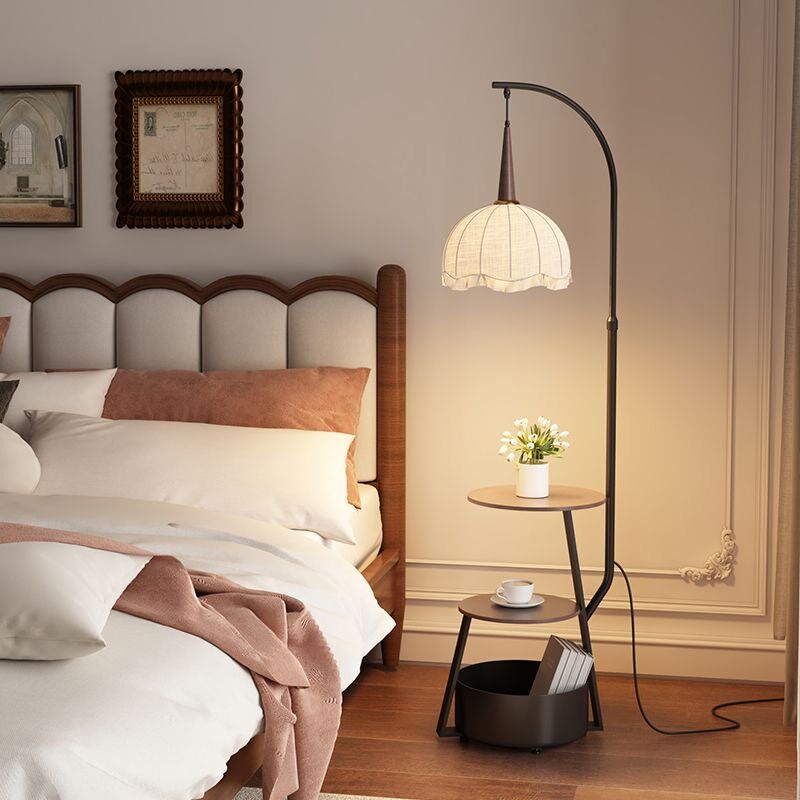 2025新款客厅氛围落地灯沙发旁边高级感卧室床头灯置物架一体台灯,家装灯饰光源,置物功能落地灯,淘宝优惠券,粉丝福利购,淘宝优惠卷