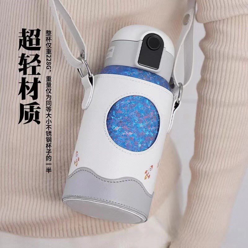 纯钛儿童保温杯男女孩高颜值便携超轻水杯智能温度显示送礼品定制