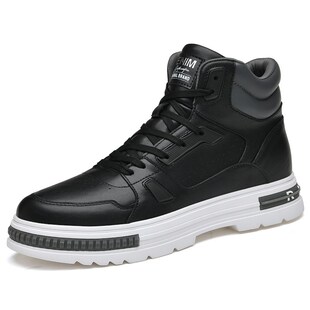 秋季马丁靴男休闲板鞋男士高帮鞋韩版增高鞋冬季男鞋运动鞋内增高