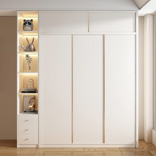 定制推拉门衣柜加高2.5/2.6/2.8/3米移滑门家用卧室大小户型衣橱