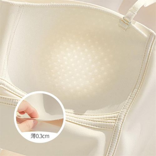 防走光抹胸薄款内衣少女外穿聚拢无痕文胸防滑内搭收副乳大胸显小