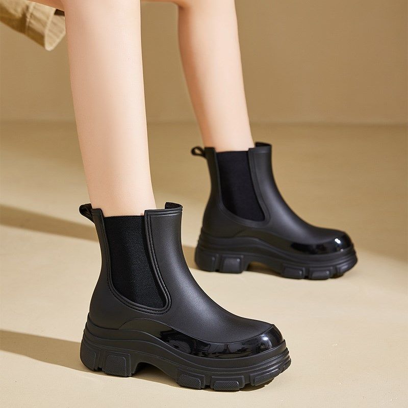 新款厚底雨靴女款2024时尚雨鞋雨天通勤防滑防水女士水鞋成人胶鞋,女鞋,雨鞋,淘宝优惠券,粉丝福利购,淘宝优惠卷