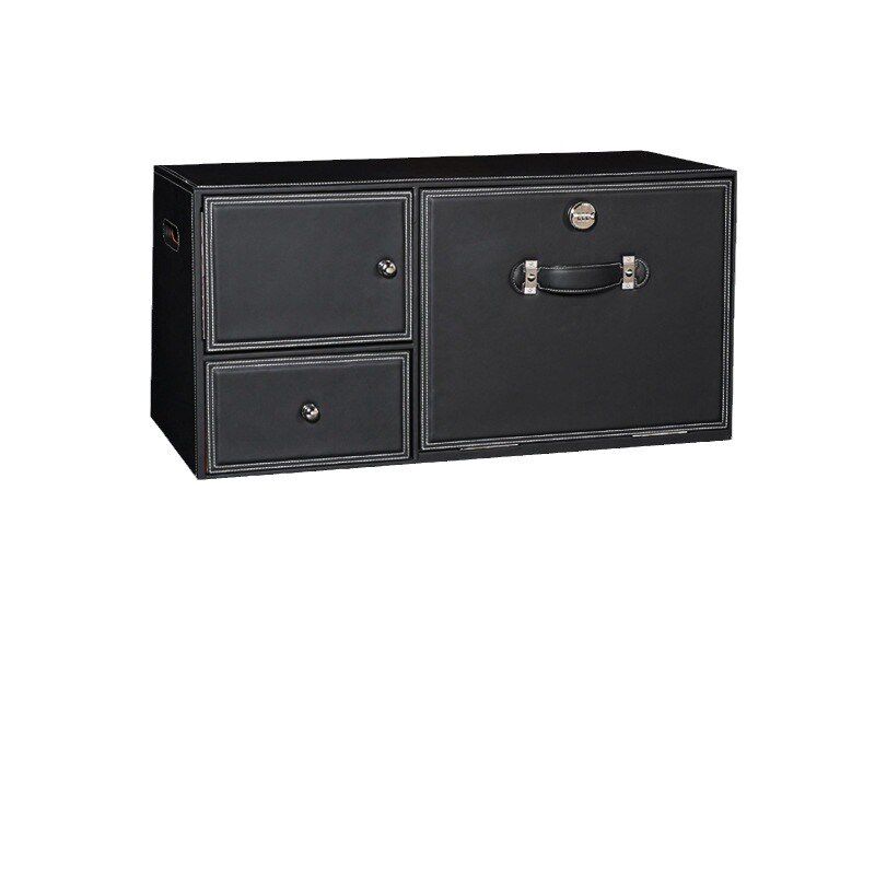 新款后备箱储物箱后背梯形车载收纳箱带锁密码前开式车用整理箱子