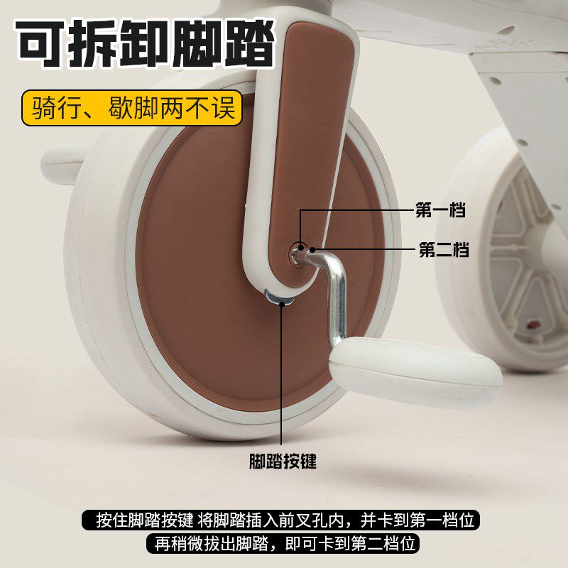 儿童三轮车1--5岁多功能可推可骑小孩宝宝婴儿滑行平衡外出自行车