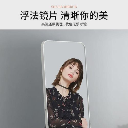 全身镜落地家用女生卧室少女网红风大镜子挂墙试衣穿衣镜