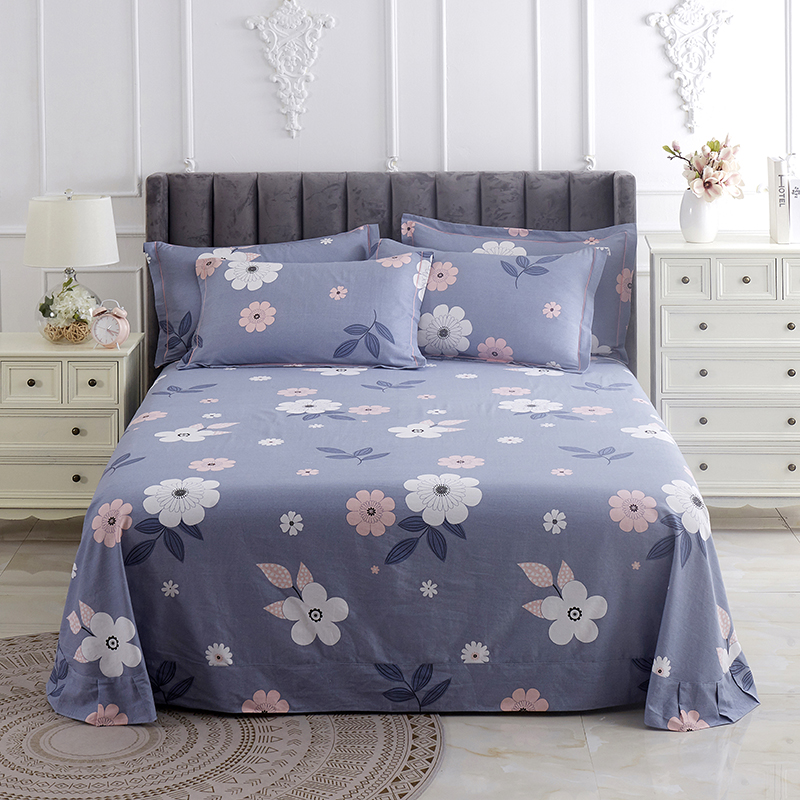 全棉加厚磨毛床单单件1.5/1.8m冬季纯棉布料学生宿舍单双人被单女