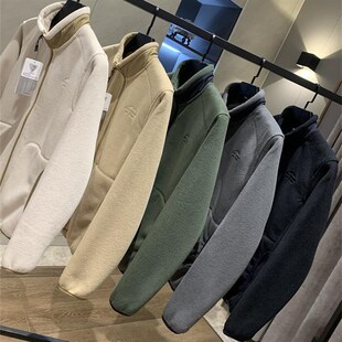 出口岛国单 秋冬铋备男女情侣复合摇粒绒加厚保暖立领夹克外套潮