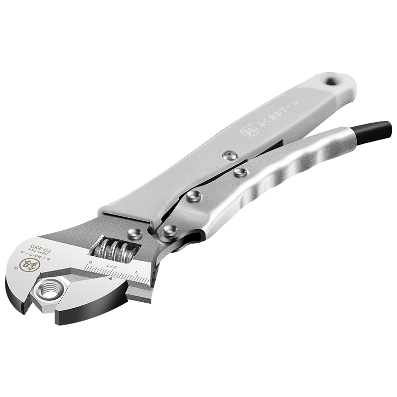 福冈工具大力钳子活动扳8寸10寸手两用多功能开口扳手阀门钳管钳