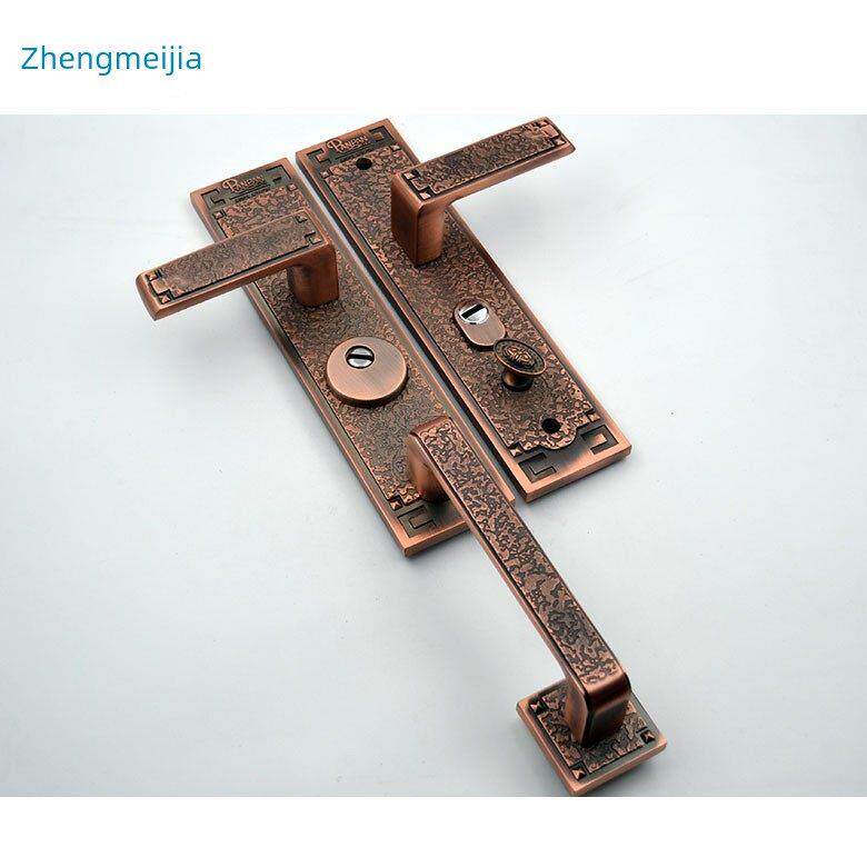雅帝乐盼盼防盗门锁大把手豪华高端红古铜通用把手西卡锌合金