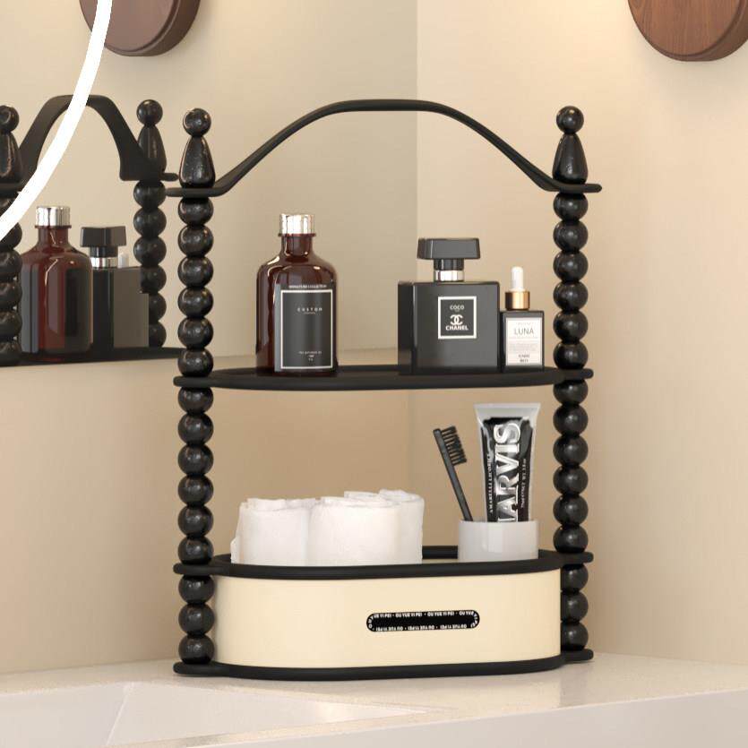 中古洗手台收纳盒洗漱用品护肤品化妆品卫生间浴室柜台面置物架子