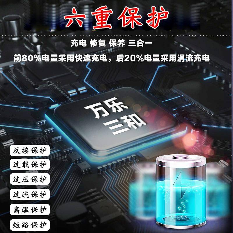 万wlsh-30S乐汽车电脉瓶充电1器v24伏全自动智能冲2修复蓄电池充